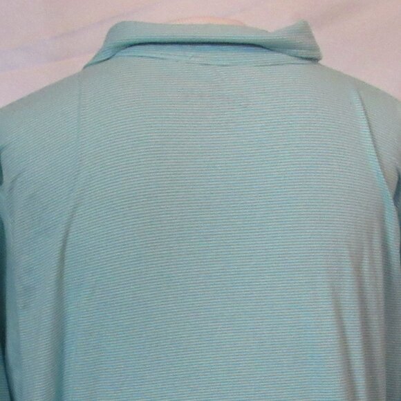 Cuffy's of Cape Cod Green/Whte Stripe Polo Sz XXL Cotton/Poly/Elastane Blend EUC - Picture 3 of 11